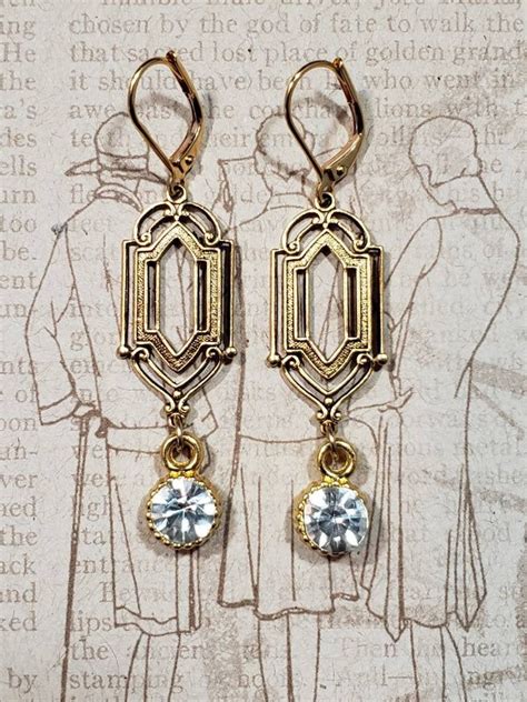 Art Deco Bridal Earrings Art Deco Jewelry 1920s Earrings Etsy