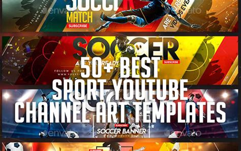 50 Best Sport Youtube Channel Art Templates Premium Templates