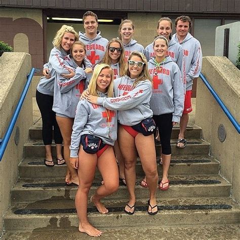 White Oak Pool Lifeguard Team Dressed In Awesome Lifeguard Sweatshirts