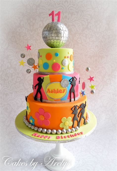 Disco Ball Dance Fondant Cake Disco Cake Dance Birthday Cake