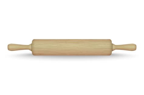 Premium Vector Wooden Rolling Pin