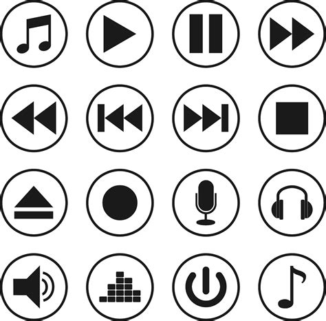 Search for your favorite tracks. icons player music vector set svg eps psd ai new free download - el fonts vectors