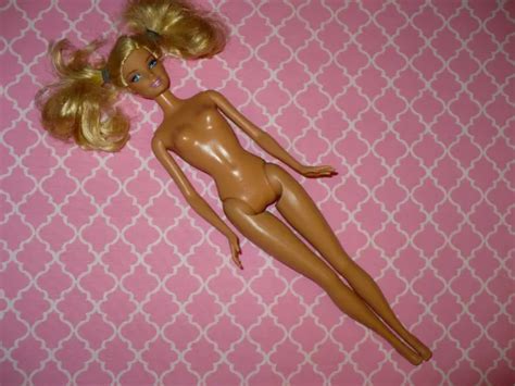 Mattel Barbie Doll Blonde Hair Glam Face Bendy Leg Nude Naked For Ooak Or Custom Picclick
