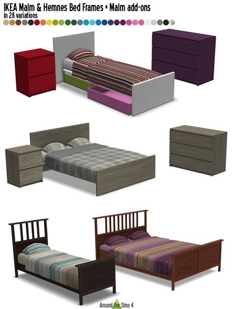 Around The Sims 4 Custom Content Download Ikea Malm And Hemnes Bed