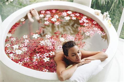 Spa Bathing With Flowers Stock Image Image Of Girl Luxury 67593345