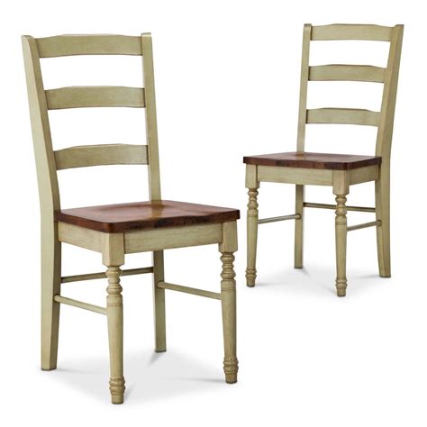 Arched (open base, wood supports) • seat construction: Mulberry Two Tone Distressed Dining Chair - Set of 2 (With ...