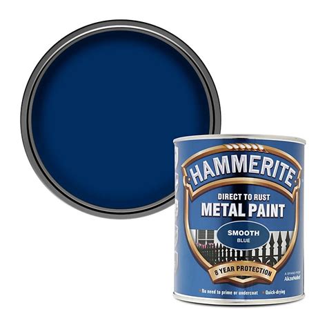 Hammerite Blue Gloss Metal Paint 750ml Tradepoint