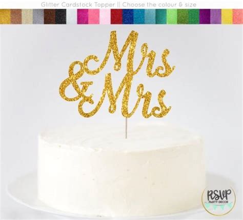 Mrs And Mrs Cake Topper Same Sex Wedding Cake Topper Lesbian Wedding
