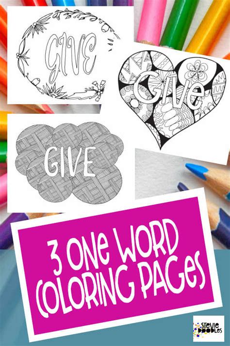 Give 3 Free Printable Coloring Pages — Stevie Doodles