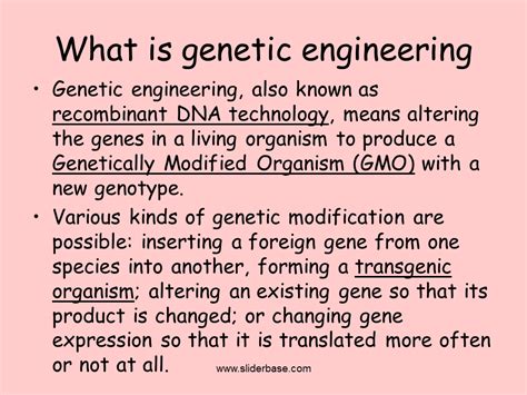 Genetic Engineering Presentation Genetics