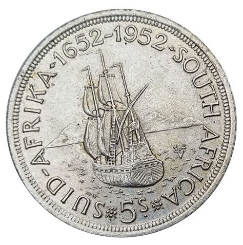 Südafrika 5 Shilling Silbermünze 300 Jahrestag Gründung von Kapstadt