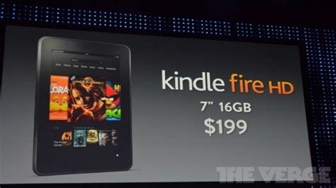 Amazon Unveils 7 Inch Kindle Fire Hd Launching September 14 For 199