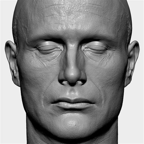 Mads Mikkelsen Vimal Kerketta Portrait Digital Sculpting Digital