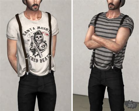 T Shirt With Suspenders At Darte77 Sims 4 Updates