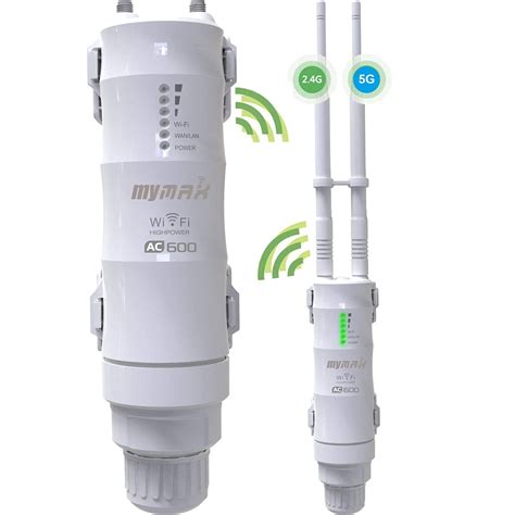buy ac600 long range outdoor wifi extender with ethernet port mymax wn570ha1 dual band 2 4 5ghz