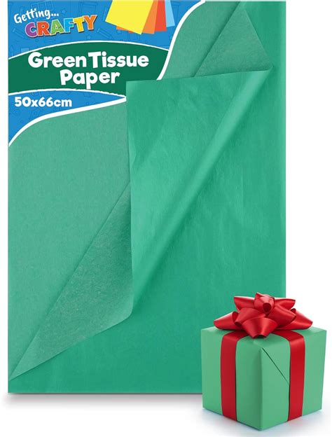 20pk Green Tissue Paper For Wrapping Ts 66cm X 50cm Green Tissue