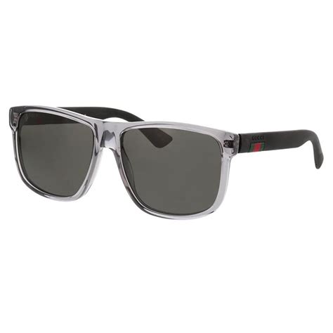 mua kính mát nam gucci grey rectangular polarized men s sunglasses gg0010s 004 58 màu xám Đen