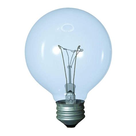 Ge Reveal 40 Watt Incandescent G25 Globe Reveal Clear Light Bulb 3