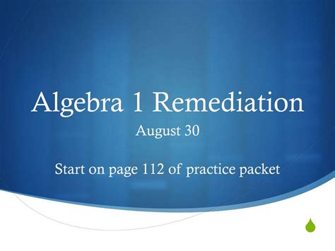 Ppt Algebra 1 Remediation Powerpoint Presentation Free Download Id