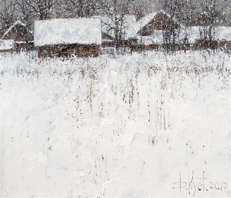 Купить картину Зима на окраине деревни Галерея Кустановича