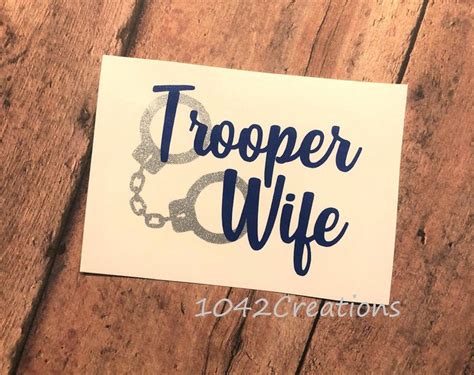 Excited To Share This Item From My Etsy Shop Trooper Wife Vinyl Decal