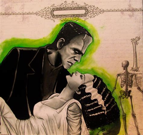 Frankenstein And His Bride By Darxen On Deviantart Frankenstein Art