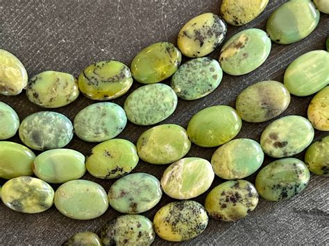 14mm Serpentine Beads Green Gemstone 14x10x5mm Stone Beads 5 Beads