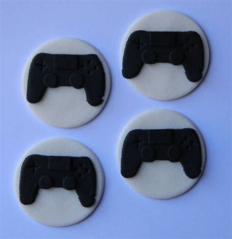 12 Edible Playstation Ps4 Controller Cupcake Topper Game Cake Etsy