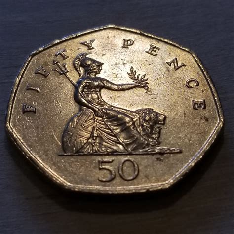 1998 Uk 50 Pence Coin Large Size Plus Bonus Uk Coin Etsy