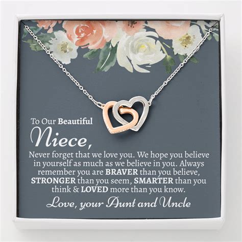Meaningful Niece Necklace From Aunt And Uncle Niece Etsy