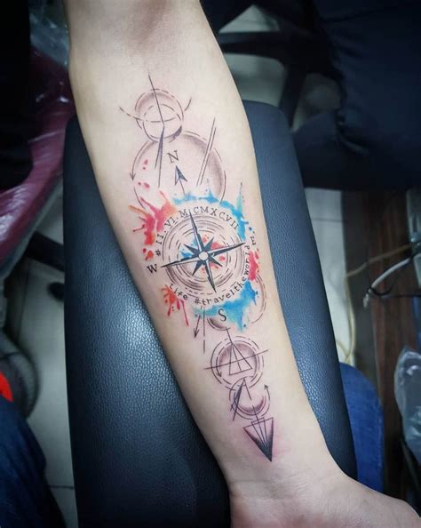 70 Compass Tattoos For Wanderlust Warriors Tattoos Compass Tattoo