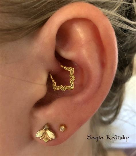 Daith Earring Daith Jewelry Gold Septum Ring Ear Piercing Etsy Ear