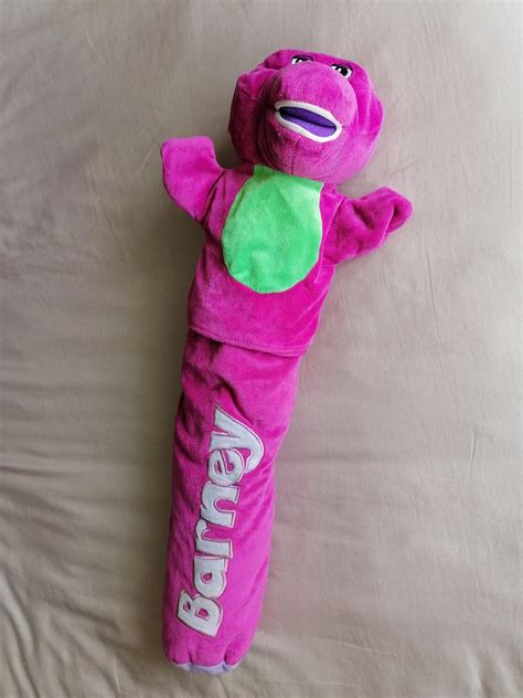 Set Of Barney Pillow Bolster And Hand Puppet Hobbies And Toys Toys