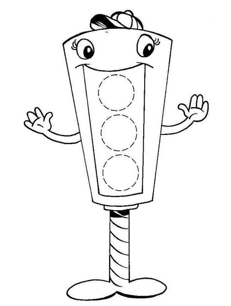 Free Traffic Light To Color Coloring Page Free Printable Coloring