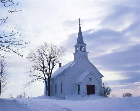 Beautiful Winter Scene Churches Church Boards Pianoes People