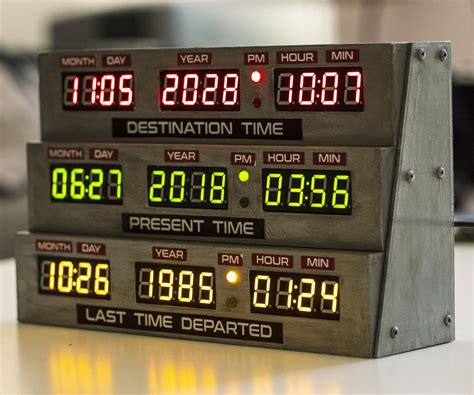 Futuristic Clock Bttf Style 14 Steps With Pictures Instructables