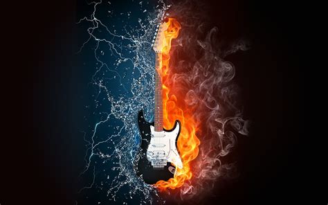 Flaming Bass Guitar Wallpapers 4k Hd Flaming Bass Guitar Backgrounds