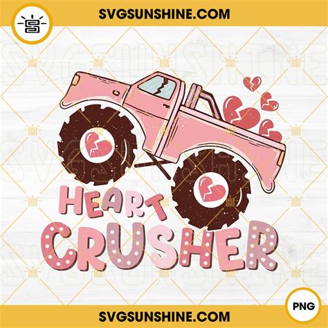 Heart Crusher Png Truck Valentines Png Valentines Day Png Design File