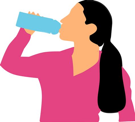 Premium Vector A Boy Drinking Water From A Glass Clip Art Library