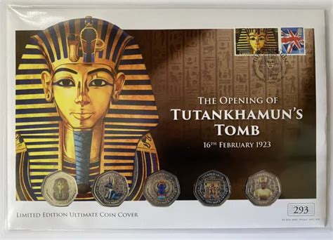 2023 Tutankhamun Ultimate Coloured 50p Coin And Stamp Cover Just 495