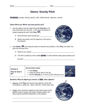 Pdf) or read book online. Gravity Pitch Gizmo Lab Answers / 2 - Observe the path of ...