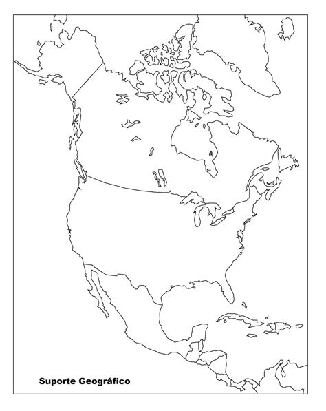 mapa mudo amÉrica do norte