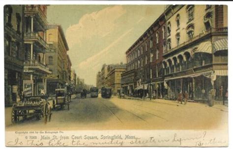 Vintage Antique 1905 Postcard Main Street From Court Square