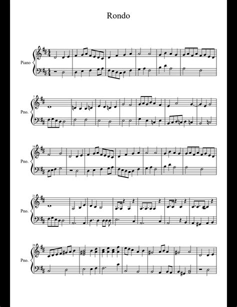 This form is found especially in compositions of the baroque and. Rondo sheet music download free in PDF or MIDI
