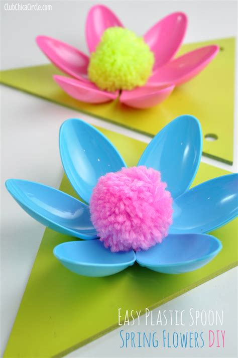 Easy Plastic Spoon Spring Flower Garland Club Chica Circle Where