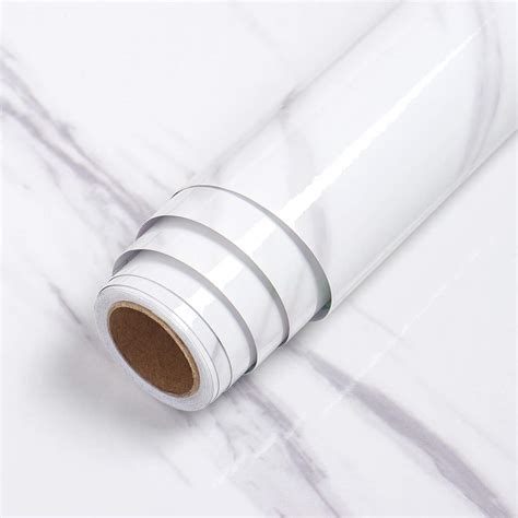 Buy Lacheery White Marble Contact Paper Decorative Self Adhesive