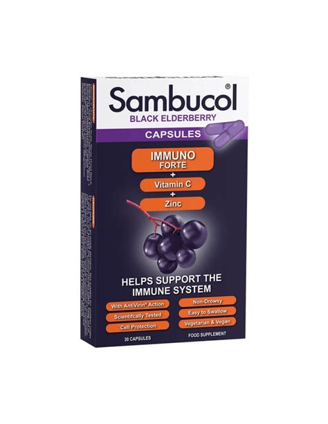 sambucol immuno forte capsules 30 unidades