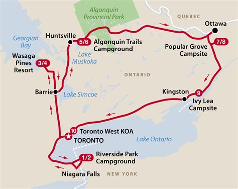 Classic Ontario road trip - ready tour in Canada by camper van
