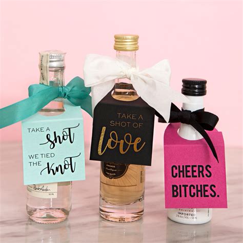 Tired of drawing names for the annual christmas gift exchange? OMG, These DIY Mini-Alcohol Gift Tags Are The Cutest!