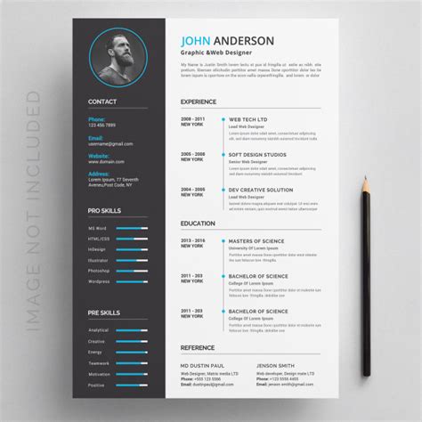 Después, facilitarás un resumen de tu formación académica, experiencia profesional, habilidades, idiomas y otra información digna de mención para el contenido de tu curriculum vitae. Curriculum vitae moderno | Archivo PSD Premium